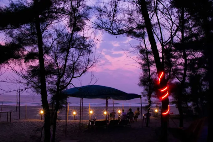 Evening lights at The Red Stones Resort